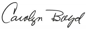 Carolyn Boyd signature