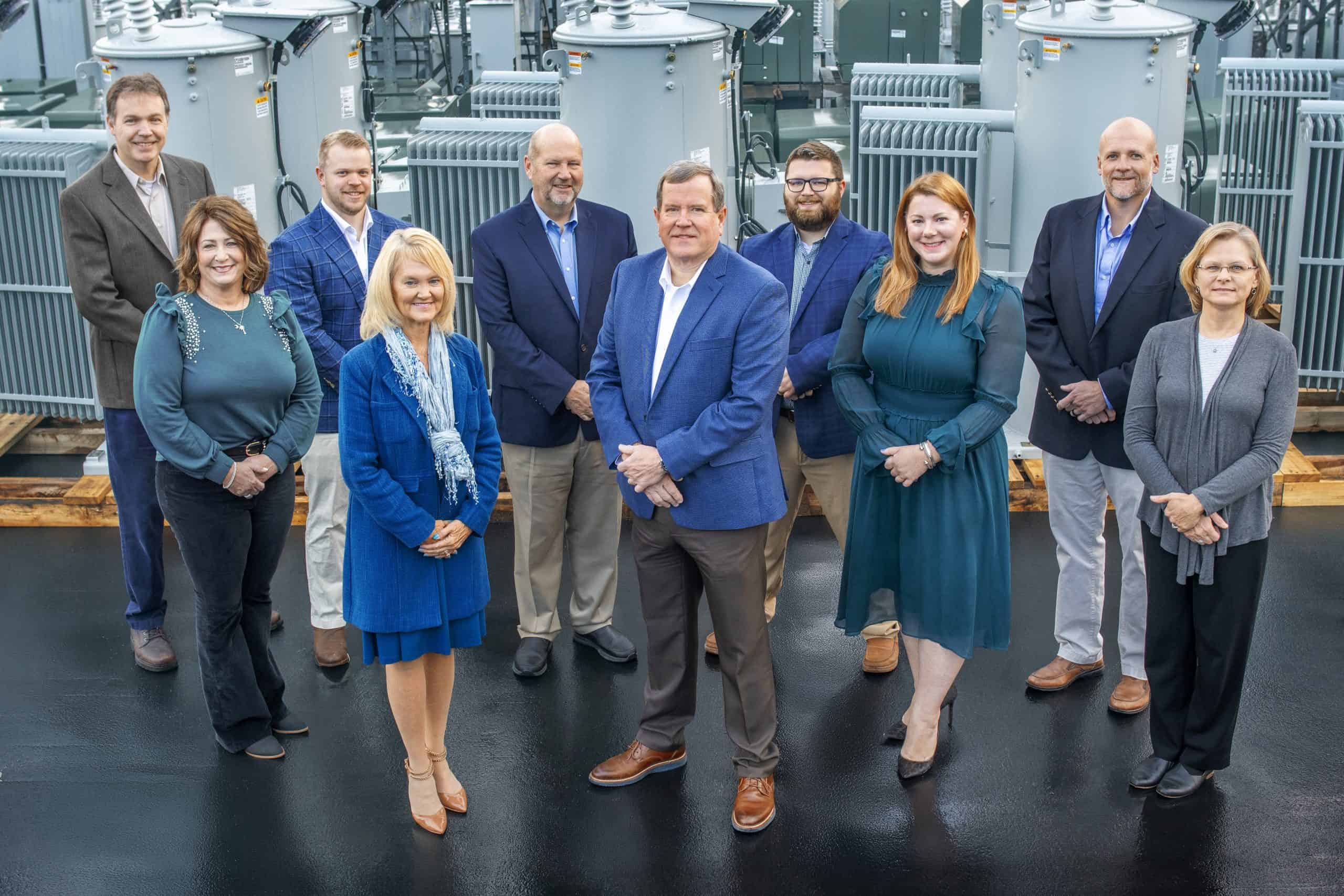 Pictured (l-r): Jim Salmon, Wendy Catledge, Jonathan Layfield, Carol Newman, Marc Howie, Craig Spencer, Ben Jones, Porter Gable, Phil Leake, and Patty Moss.