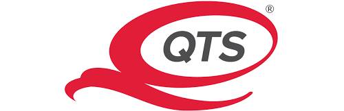 The image features a logo with the initials "QTS" in red and a stylized swoosh design. No landmarks or people are present.