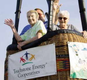 Seniors on balloon ride