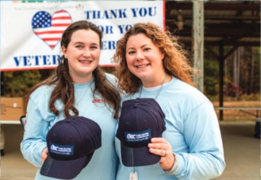 YEC employees rally for a veterans celebration